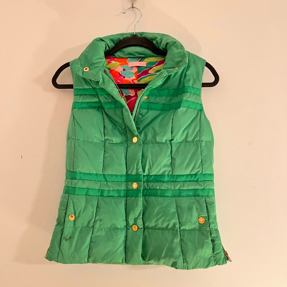 Lilly Pulitzer Kate Green Puffer Vest